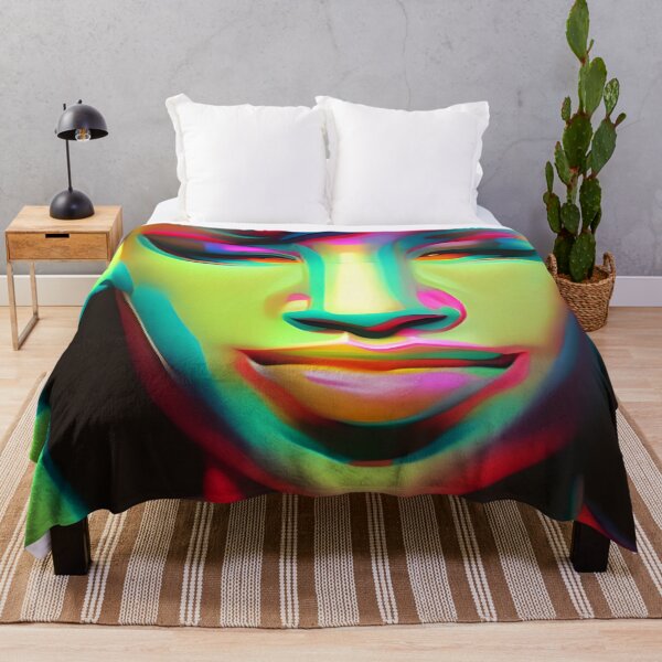 Item preview, Glitch Art of a black woman in neon colors designed and sold by Kawaii Girl.