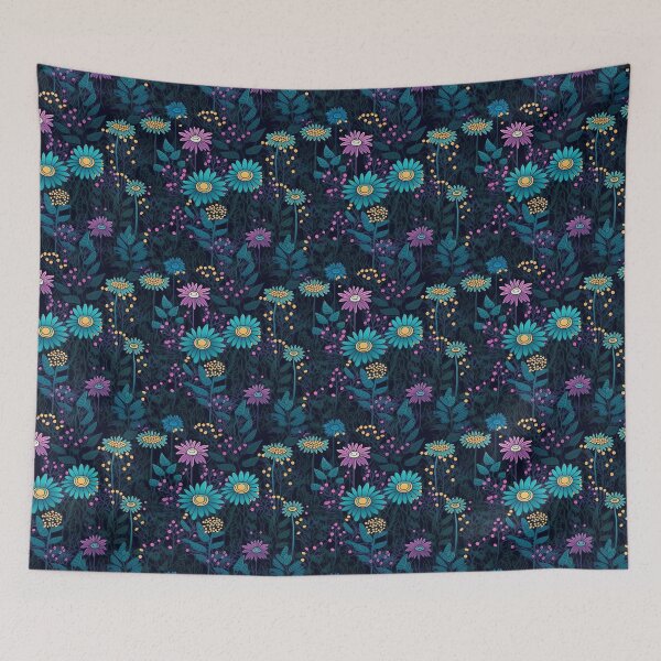 Item preview, Neon daisy pattern designed and sold by randrdesign.
