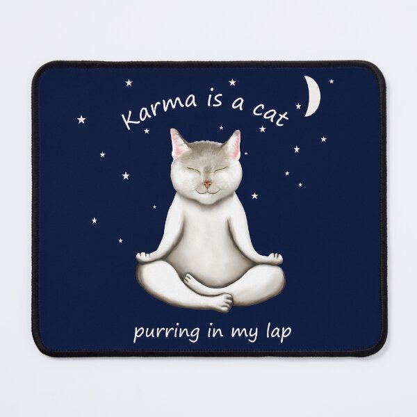 Item preview, KARMA IS A CAT PURRING IN MY LAP - Karma at midnight. designed and sold by Danicus666.