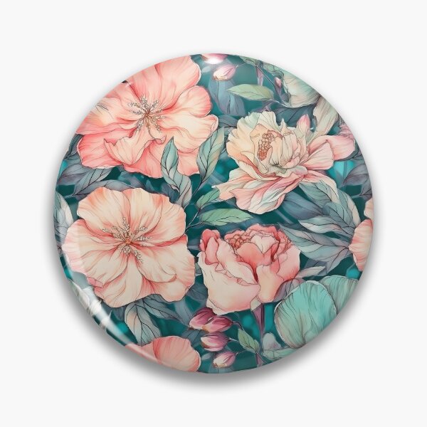Artikelvorschau, Rosen & Wildrose Vintage Aquarell Blumenmuster entworfen und verkauft von SecretDicer.