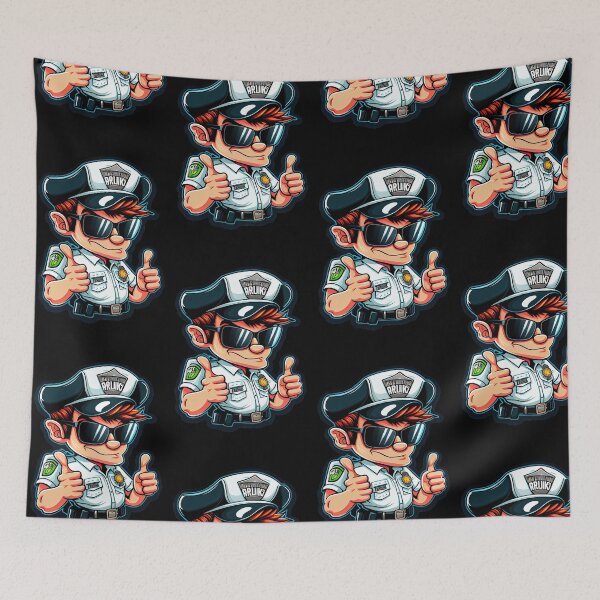 Item preview, Cool Cartoon Badass Policeman designed and sold by Piotrek0001.
