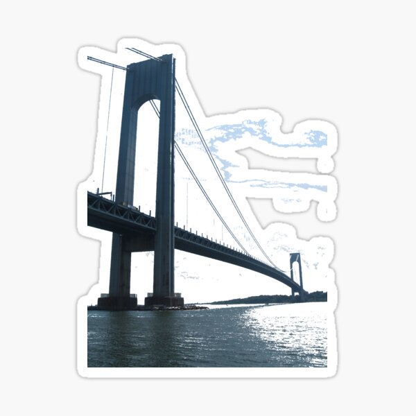 Verrazano Narrows Bridge, New York City, #VerrazanoNarrowsBridge, #VerrazanoBridge, #NewYorkCity Sticker