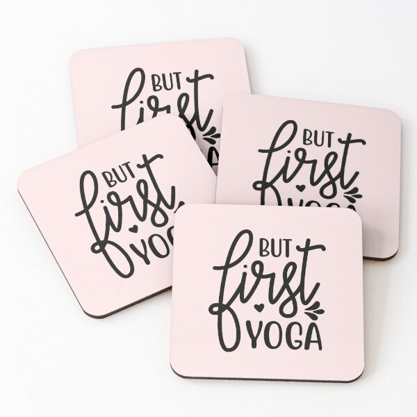Item preview, Yoga Quote But First Yoga Motivational Saying designed and sold by SoccaTamam.