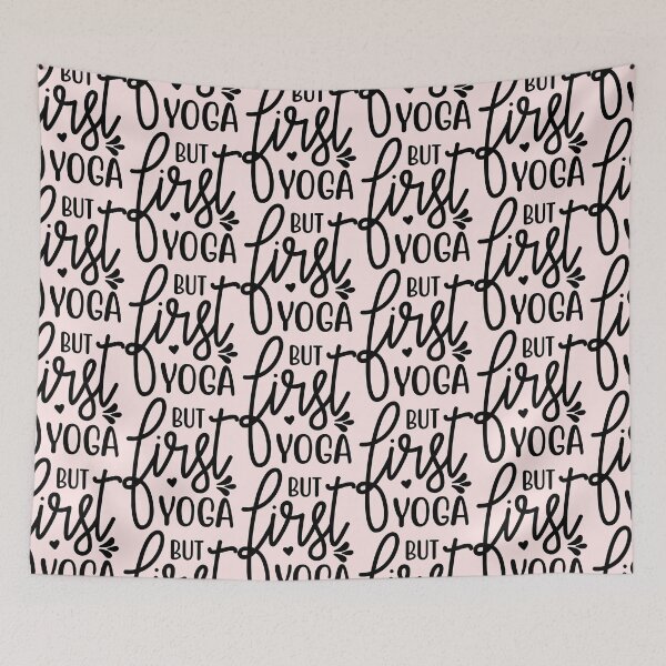 Item preview, Yoga Quote But First Yoga Motivational Saying designed and sold by SoccaTamam.