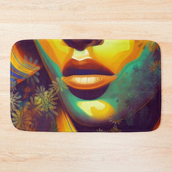 Item preview, Glitch Art of a red haired woman in neon colors designed and sold by Kawaii Girl.