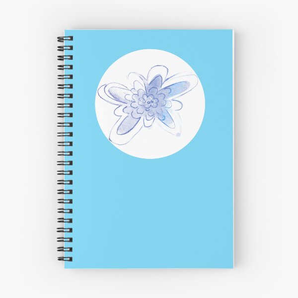 Item preview, Cerulean blue watercolor flower painting | Cerulean blue watercolor flower pattern designed and sold by lausn.