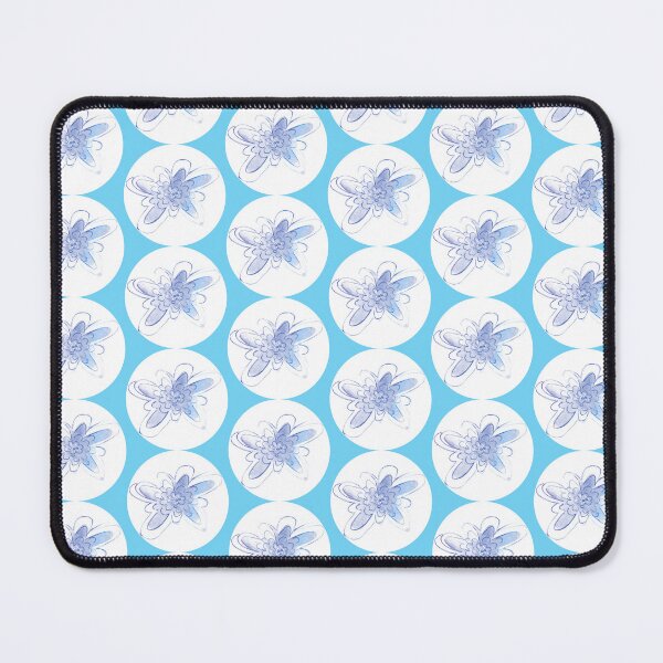 Item preview, Cerulean blue watercolor flower painting | Cerulean blue watercolor flower pattern designed and sold by lausn.