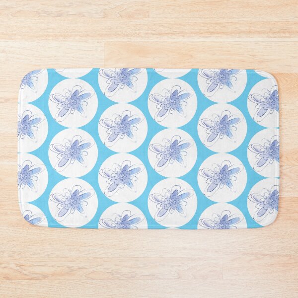 Item preview, Cerulean blue watercolor flower painting | Cerulean blue watercolor flower pattern designed and sold by lausn.