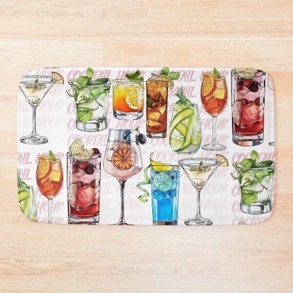 Item preview, Cocktail Hour Collage designed and sold by KatsCanvas.