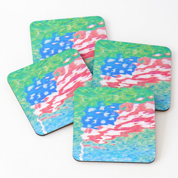 Item preview, Impressionist American Flag done in a Claude Monet style  designed and sold by CristalleLisa.