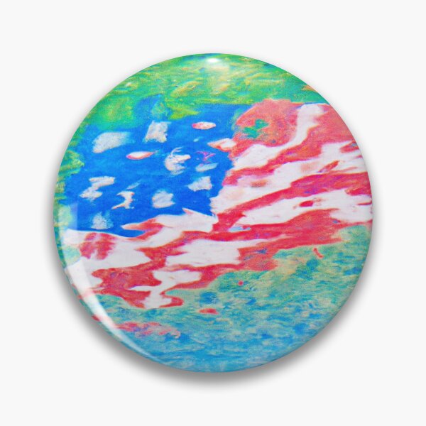 Item preview, Impressionist American Flag done in a Claude Monet style  designed and sold by CristalleLisa.