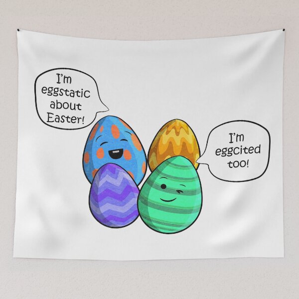 Item preview, Eggstatic About Easter (textured version) designed and sold by toolongdidntdraw.