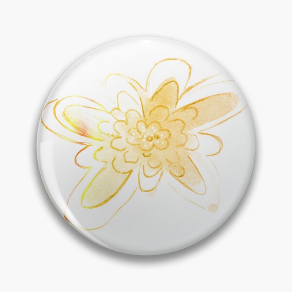 Item preview, Beige ochre artistic watercolor flower painting | Beige ochre artsy watercolor flower pattern designed and sold by lausn.