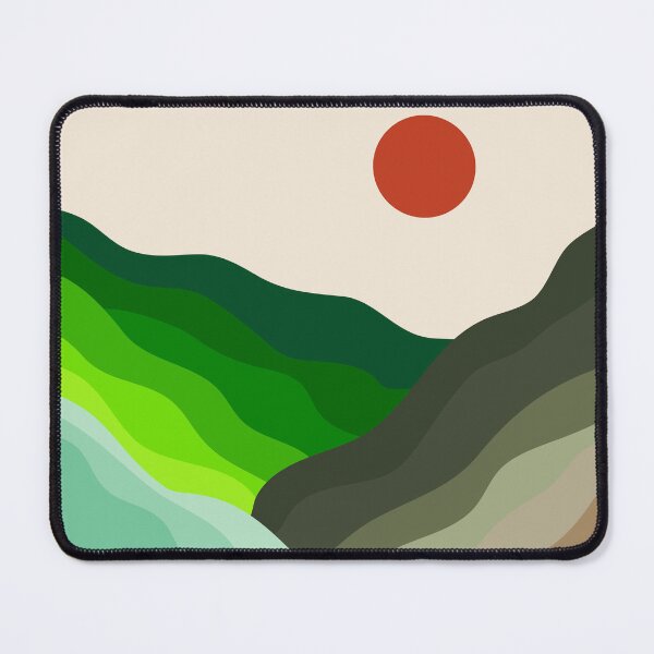 Item preview, Colorful abstract landscape mountains and sun designed and sold by Svlgsm.