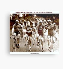 TOUR DE FRANKREICH; Vintage Cycle Racing Werbung Foto Metallbild