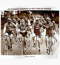 TOUR DE FRANKREICH; Vintage Cycle Racing Werbung Foto Poster