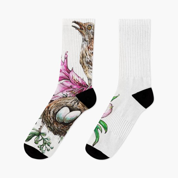 Item preview, Spring true thrush with nest and Alstromeria pink flowers designed and sold by annamiss.