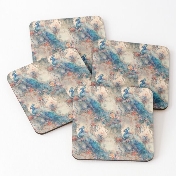 Item preview, Elegant Extravagant Florals and Blue Peacock Rococco designed and sold by Mumzy2many.
