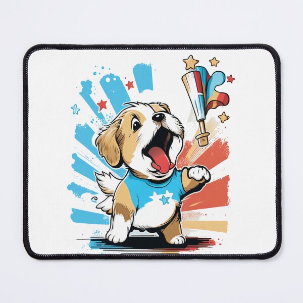 Item preview, US flag and dog designed and sold by Zaolta.