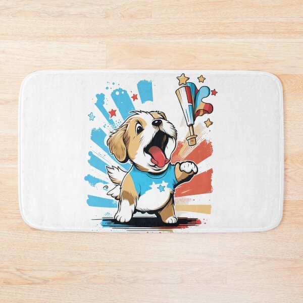 Item preview, US flag and dog designed and sold by Zaolta.