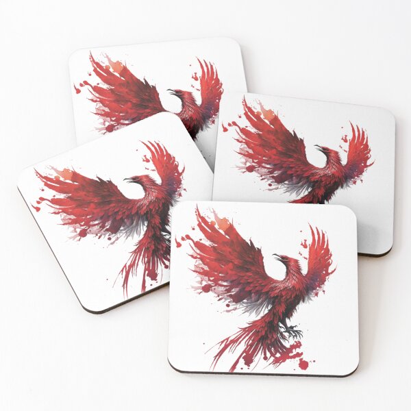 Item preview, Rising Phoenix Fire Phoenix Mythical Bird Intense Red Design designed and sold by EnzoZs.