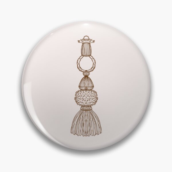 Item preview, Passementerie Tassel #1 - Sepia on Rose White designed and sold by rnmarts.