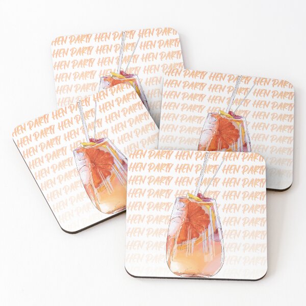 Item preview, Hen Party Cocktail Hour Art designed and sold by KatsCanvas.
