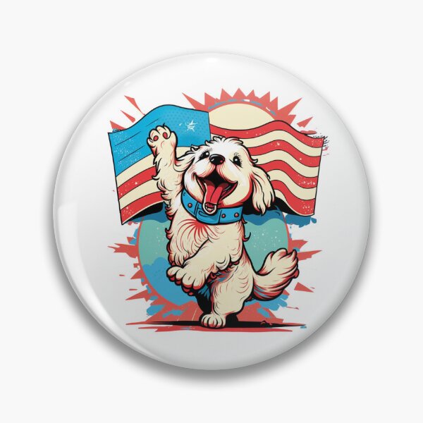 Item preview, US flag and dog designed and sold by Zaolta.
