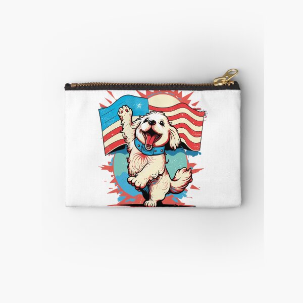 Item preview, US flag and dog designed and sold by Zaolta.