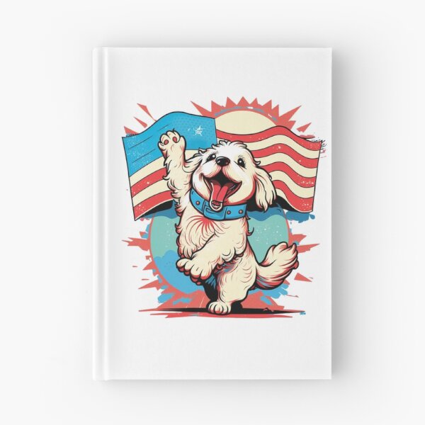 Item preview, US flag and dog designed and sold by Zaolta.