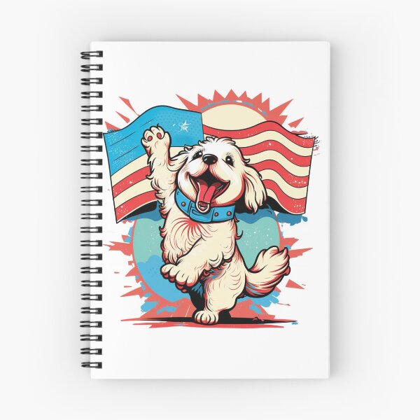 Item preview, US flag and dog designed and sold by Zaolta.