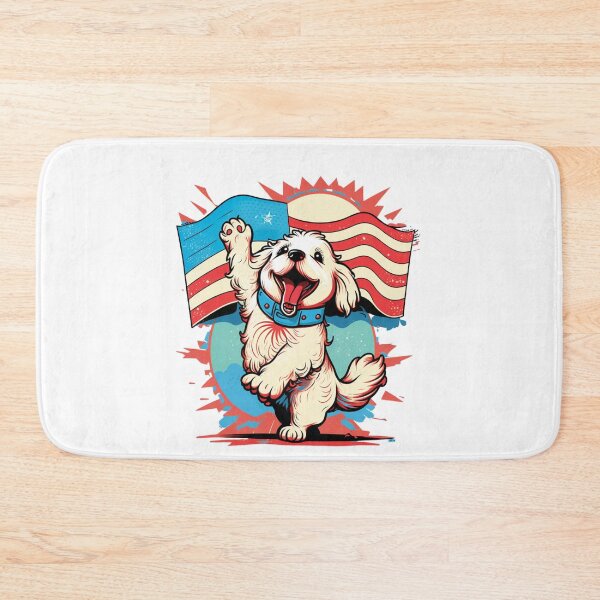 Item preview, US flag and dog designed and sold by Zaolta.