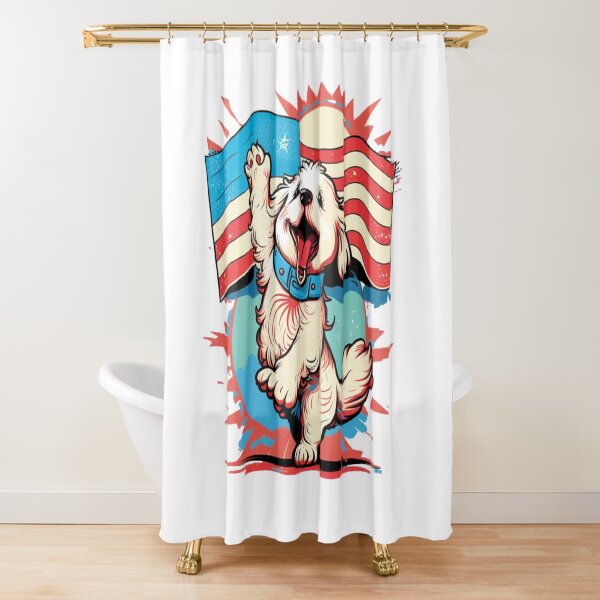 Item preview, US flag and dog designed and sold by Zaolta.
