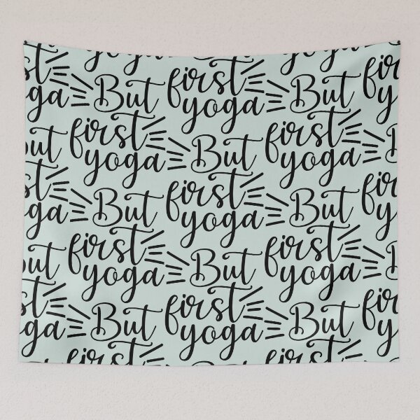 Item preview, Yoga Sayings But First Yoga Motivational Quote designed and sold by SoccaTamam.