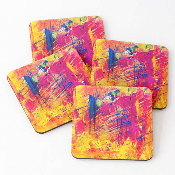Item preview, Yellow and Red Abstract Painting designed and sold by Redlike.