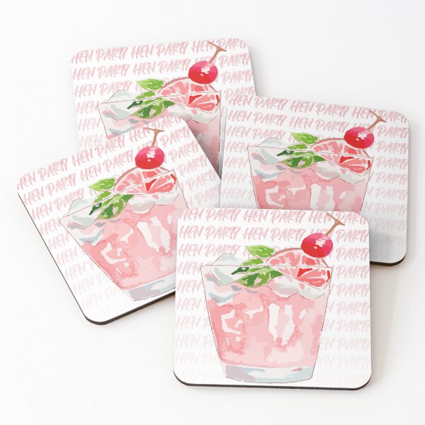 Item preview, Hen Party Cocktail Hour Art designed and sold by KatsCanvas.
