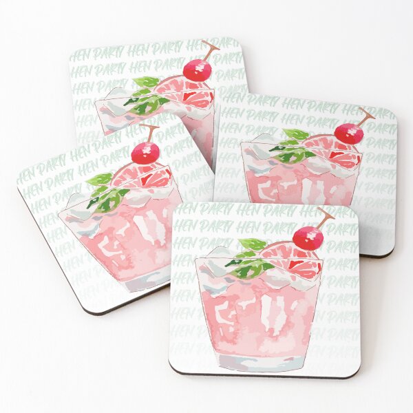 Item preview, Hen Party Cocktail Hour Art designed and sold by KatsCanvas.