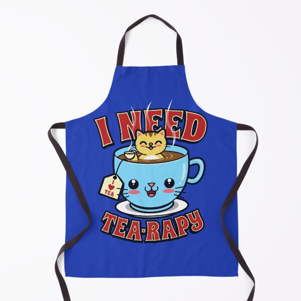 Item preview, Funny Kawaii Cat Tea Lover Original Art designed and sold by BoggsNicolasArt.