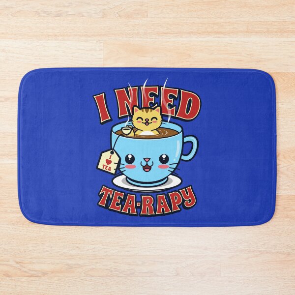 Item preview, Funny Kawaii Cat Tea Lover Original Art designed and sold by BoggsNicolasArt.