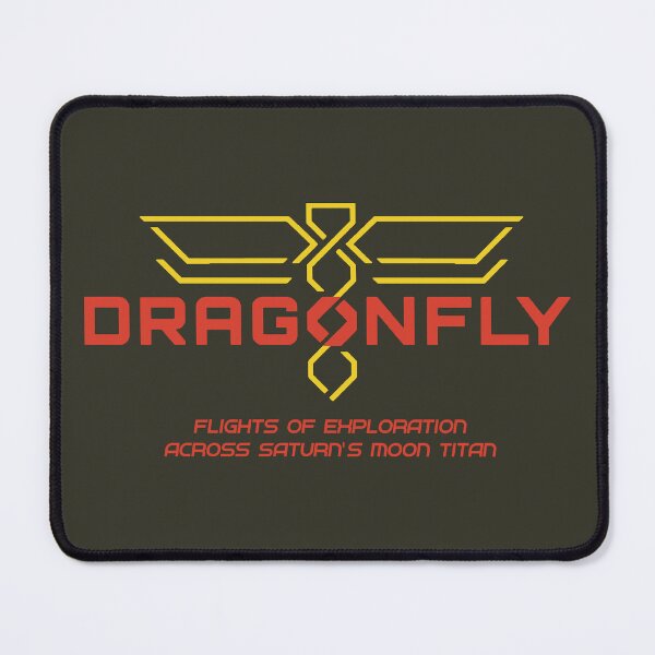 Item preview, NASA Dragonfly mission logo (red) designed and sold by SolidEarthArt.