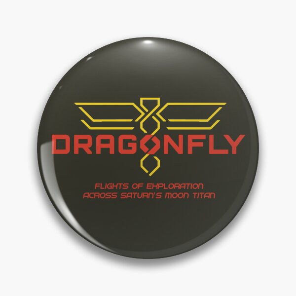Item preview, NASA Dragonfly mission logo (red) designed and sold by SolidEarthArt.