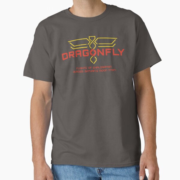 Item preview, NASA Dragonfly mission logo (red) designed and sold by SolidEarthArt.