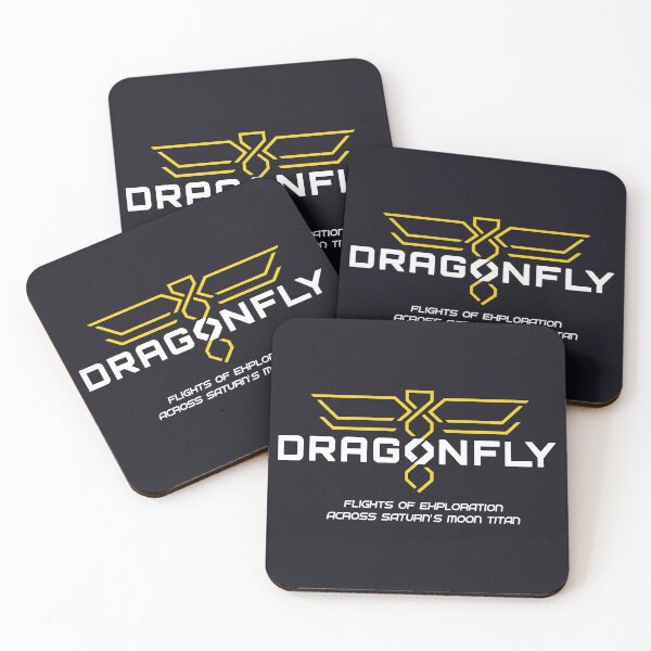 Item preview, NASA Dragonfly mission logo (white) designed and sold by SolidEarthArt.