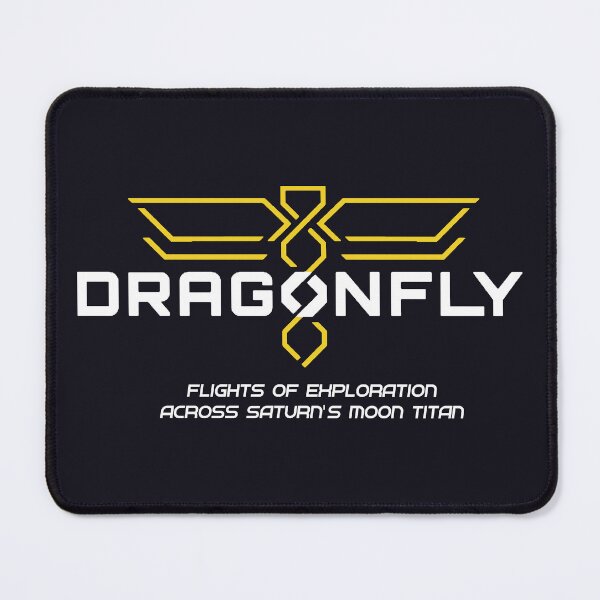 Item preview, NASA Dragonfly mission logo (white) designed and sold by SolidEarthArt.