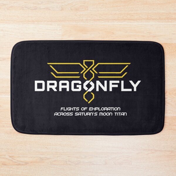 Item preview, NASA Dragonfly mission logo (white) designed and sold by SolidEarthArt.