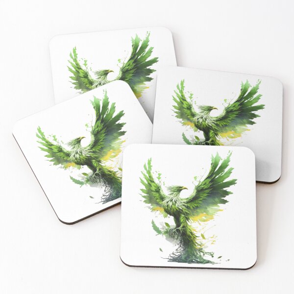 Item preview, Rising Phoenix, Fire Phoenix, Mythical, Bird Intense Green Design designed and sold by EnzoZs.