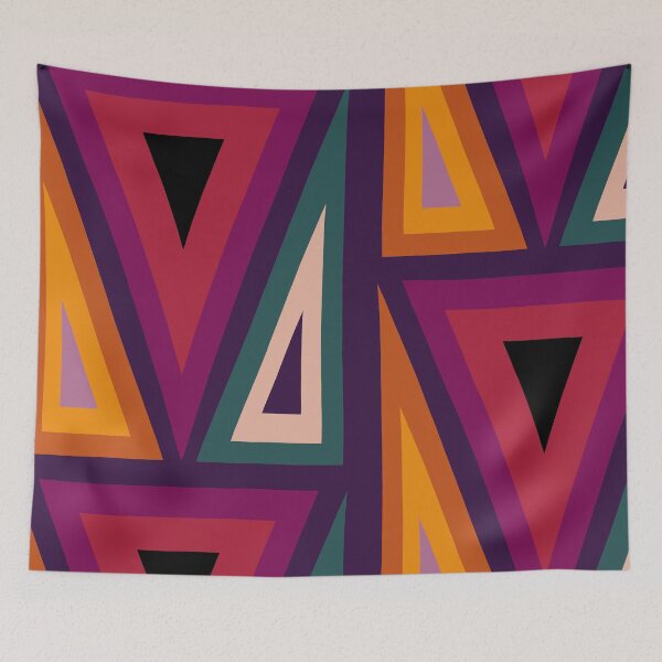 Item preview, Warm, Multi Colour, Triangles, Abstract, Retro, Large Print Pattern  designed and sold by OneThreeSix.
