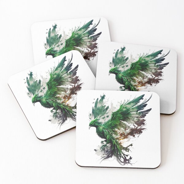 Item preview, Rising Phoenix, Fire Phoenix, Mythical, Bird Intense, Green, Design designed and sold by EnzoZs.