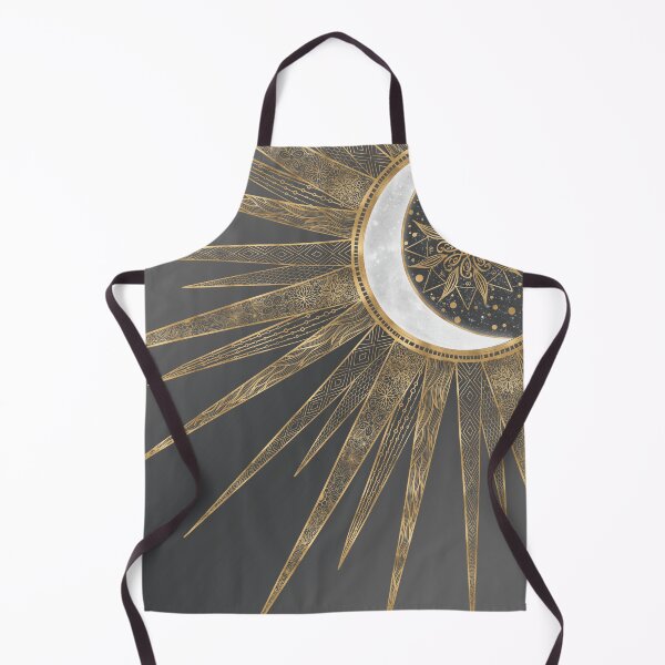 Item preview, Elegant Gold Doodles Sun Moon Mandala Design designed and sold by NdesignTrend.