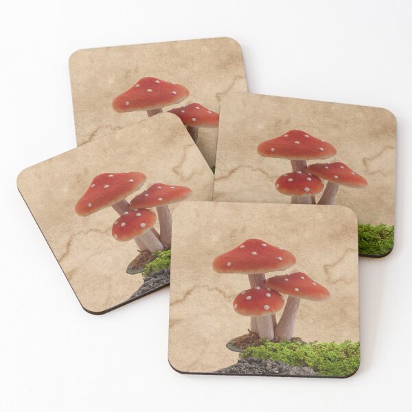 Item preview, Vintage mushrooms in the woods designed and sold by HearthDesign.
